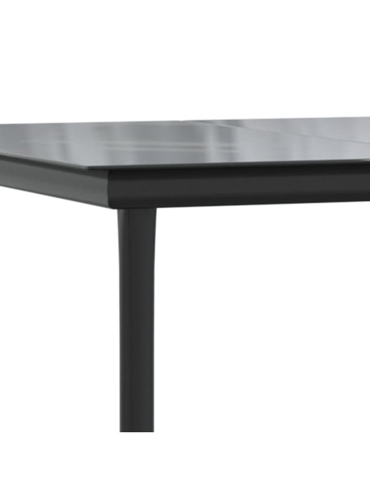9-osaline aiamööbli komplekt patjadega, must/hall, polürotang