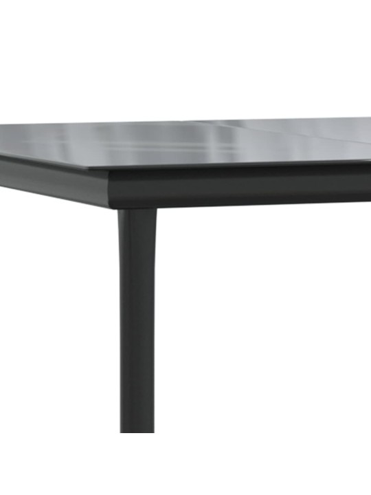 3-osaline aiamööbli komplekt patjadega, must/hall, polürotang