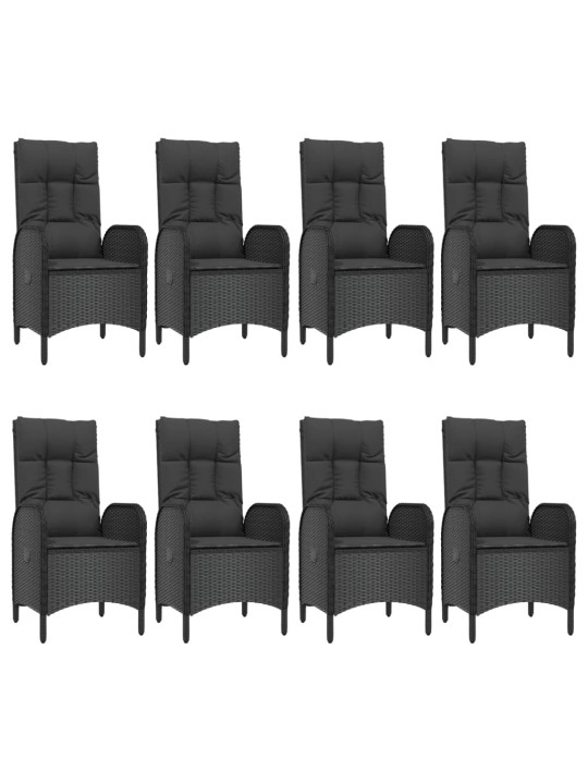 9-OSALINE AIAMÖÖBLI KOMPLEKT PATJADEGA, MUST, POLÜROTANG