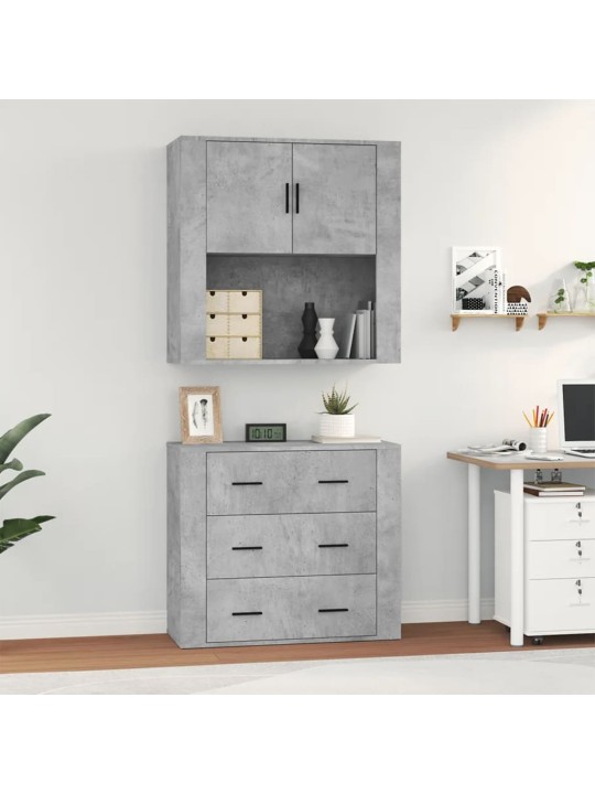 Kõrge kapp, betoonhall, tehispuit