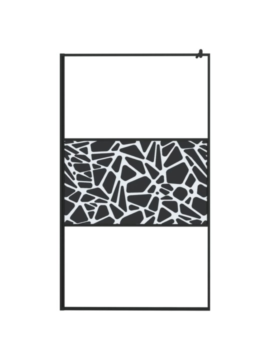 DUŠINURGA SEIN RIIULIGA, MUST, 115X195 CM, ESG-KLAAS/ALUMIINIUM