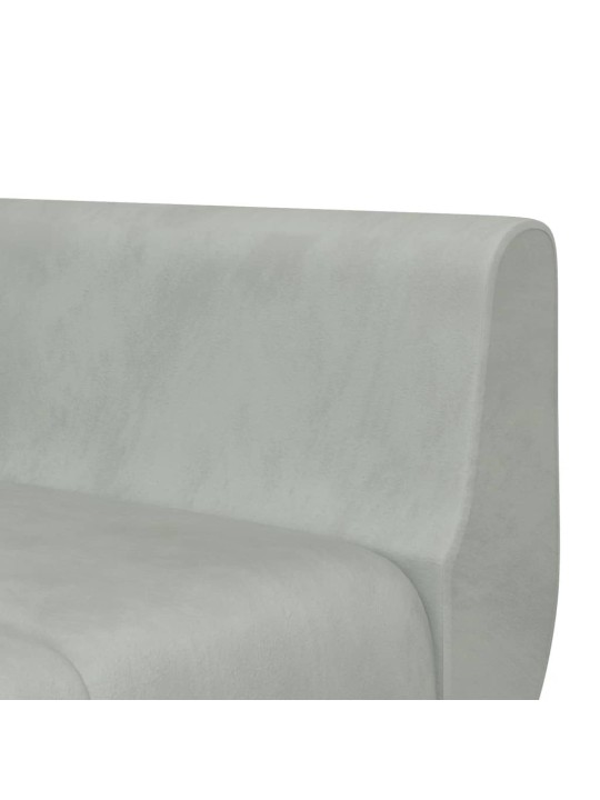 L-KUJULINE DIIVANVOODI, HELEHALL, 275 X 140 X 70 CM, SAMET