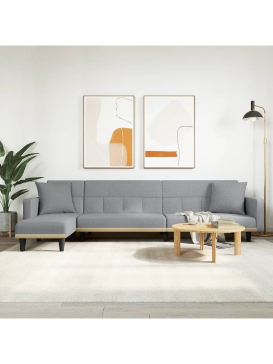 L-KUJULINE DIIVANVOODI, HELEHALL, 275 X 140 X 70 CM, KANGAS