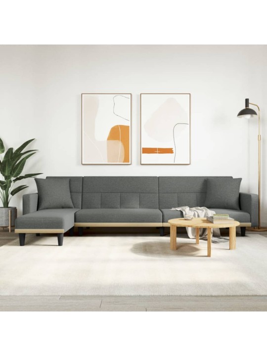 L-KUJULINE DIIVANVOODI, TUMEHALL, 275 X 140 X 70 CM, KANGAS