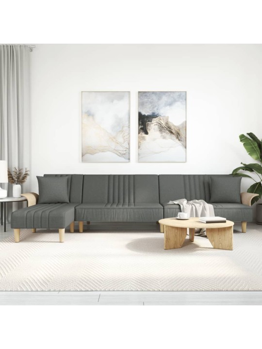L-KUJULINE DIIVANVOODI, TUMEHALL, 279 X 140 X 70 CM, KANGAS