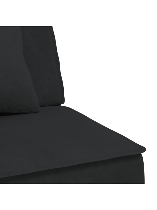 L-KUJULINE DIIVANVOODI, MUST, 255 X 140 X 70 CM, SAMET