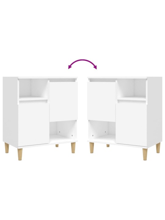 Puhvetkapid 2 tk, valge, 60 x 35 x 70 cm, tehispuit