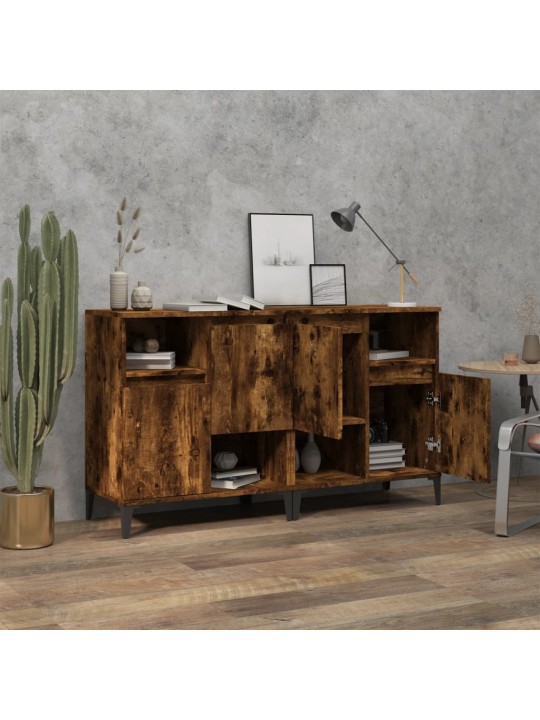 Puhvetkapid 2 tk, suitsutatud tamm, 60 x 35 x 70 cm, tehispuit