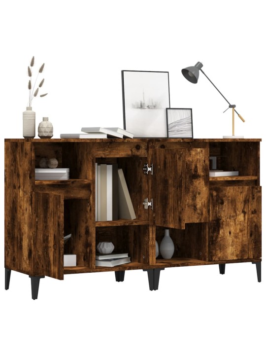 Puhvetkapid 2 tk, suitsutatud tamm, 60 x 35 x 70 cm, tehispuit