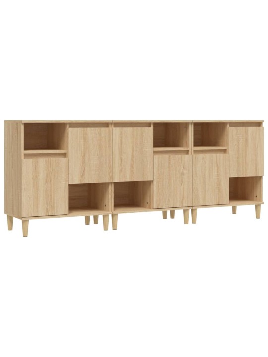 Puhvetkapid 3 tk, sonoma tamm, 60 x 35 x 70 cm, tehispuit