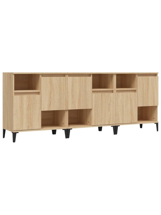 Puhvetkapid 3 tk, sonoma tamm, 60 x 35 x 70 cm, tehispuit
