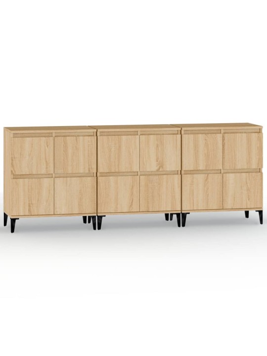 Puhvetkapid 3 tk, sonoma tamm, 60 x 35 x 70 cm, tehispuit