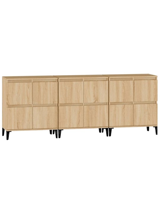 Puhvetkapid 3 tk, sonoma tamm, 60 x 35 x 70 cm, tehispuit