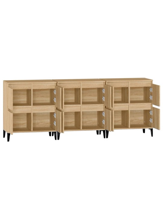 Puhvetkapid 3 tk, sonoma tamm, 60 x 35 x 70 cm, tehispuit