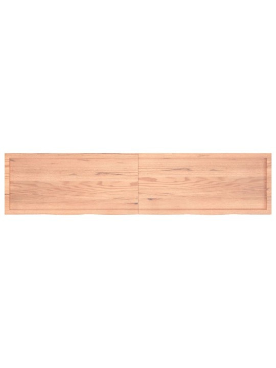 Lauaplaat, helepruun, 220x50x(2-6) cm, töödeldud tammepuit