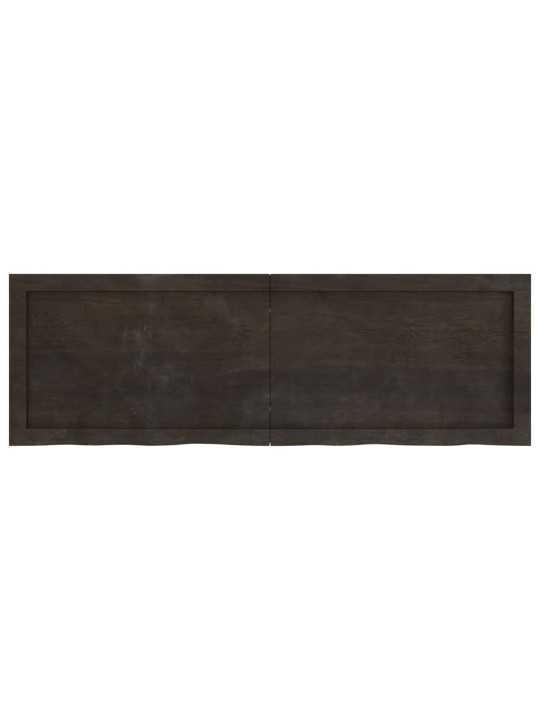 Lauaplaat, tumepruun, 120x40x(2-6) cm, töödeldud tammepuit