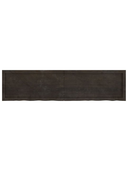 Lauaplaat, tumepruun, 160x40x(2-6) cm, töödeldud tammepuit