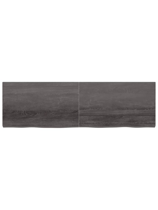 Lauaplaat, tumehall, 200x60x(2-6) cm, töödeldud tammepuit