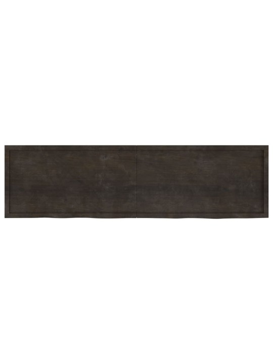 Lauaplaat, tumepruun, 220x60x(2-6) cm, töödeldud tammepuit