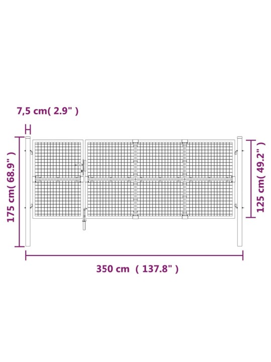 VÕRGUST AIAVÄRAV, ANTRATSIITHALL, 350X175 CM, TSINGITUD TERAS