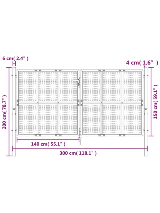 Aiavärav, antratsiithall, 300 x 200 cm, teras