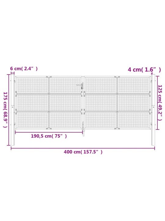 Aiavärav, antratsiithall, 400 x 175 cm, teras