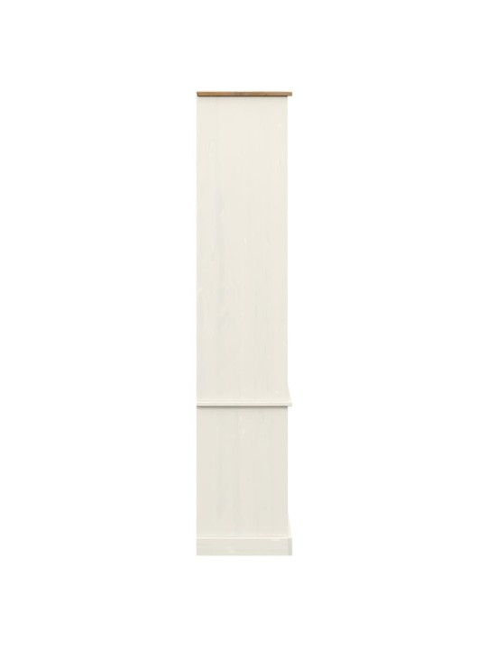 KLAASUSTEGA VITRIINKAPP "VIGO", VALGE, 85X35X170 CM, MÄNNIPUIT