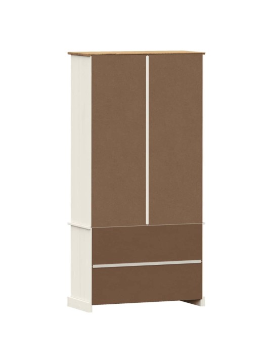 KLAASUSTEGA VITRIINKAPP "VIGO", VALGE, 85X35X170 CM, MÄNNIPUIT