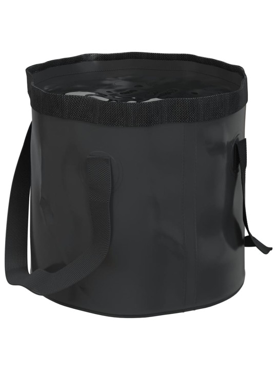 Kokkupandavad ämbrid 2 tk, must, 20 l, pvc