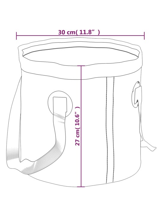 Kokkupandavad ämbrid 2 tk, must, 20 l, pvc