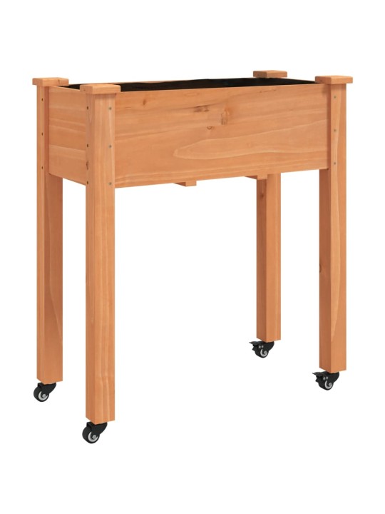 VOODRIGA TAIMELAVA RATASTEGA, PRUUN, 71 X 37 X 80 CM, NULUPUIT
