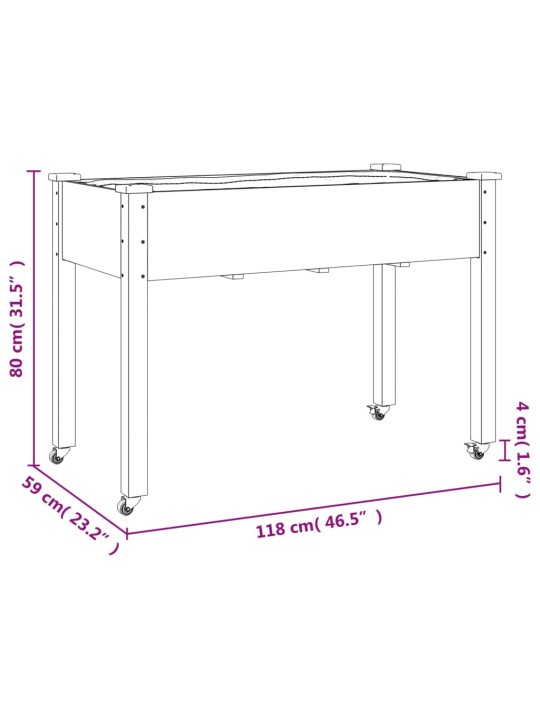 VOODRIGA TAIMELAVA RATASTEGA, HALL, 118X59X80 CM, NULUPUIT