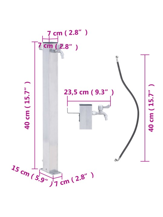 Veekraan aeda, 40 cm, roostevaba teras, kandiline