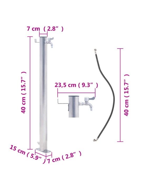 Veekraan aeda, 40 cm, roostevaba teras, ümar