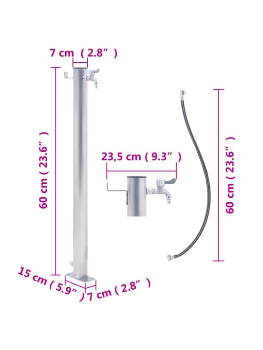 Veekraan aeda, 60 cm, roostevaba teras, ümar