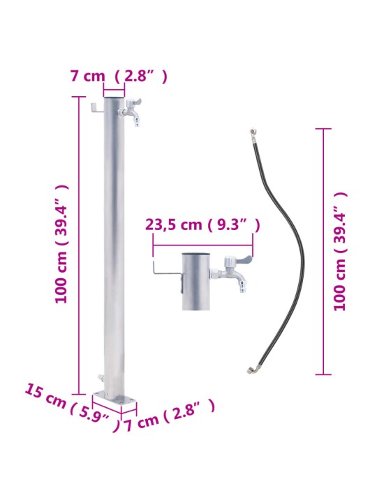 Veekraan aeda, 100 cm, roostevaba teras, ümar