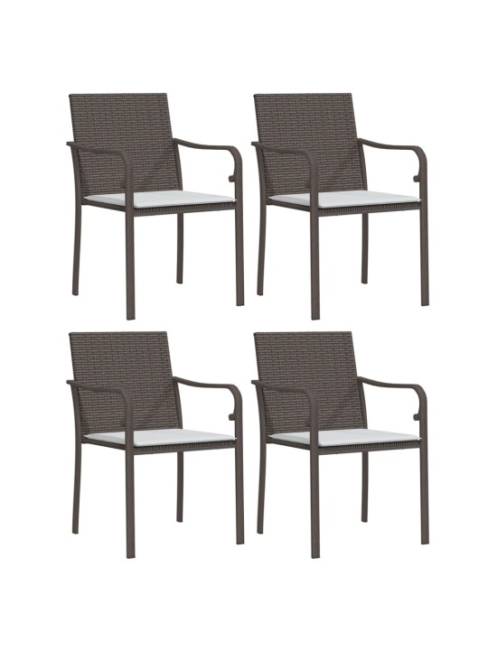 5-osaline aia söögimööbli komplekt istmepatjadega, rotang/teras
