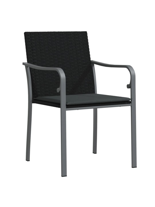 3-osaline aia söögimööbli komplekt istmepatjadega, rotang/teras