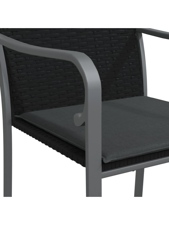 3-osaline aia söögimööbli komplekt istmepatjadega, rotang/teras