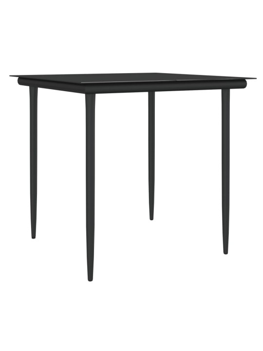 5-osaline aia söögimööbli komplekt istmepatjadega, rotang/teras