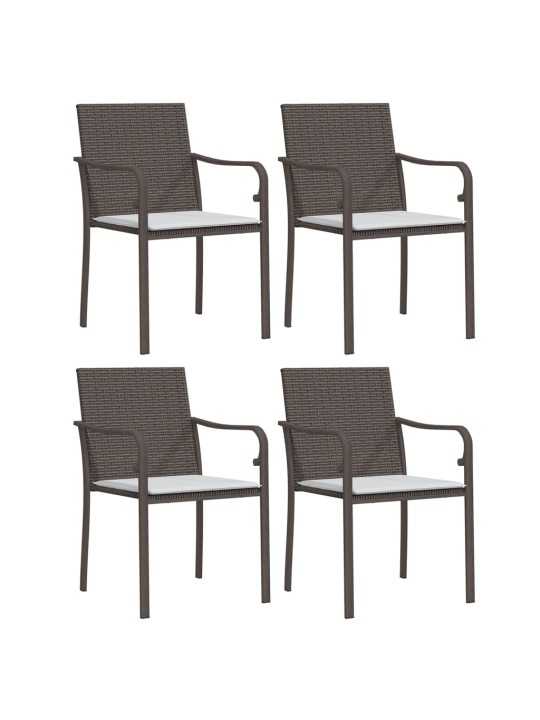 5-osaline aia söögimööbli komplekt istmepatjadega, rotang/teras