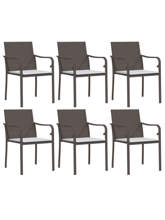 7-osaline aia söögimööbli komplekt istmepatjadega, rotang/teras