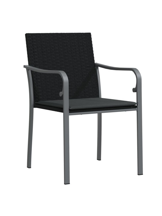 3-osaline aia söögimööbli komplekt istmepatjadega, rotang/teras