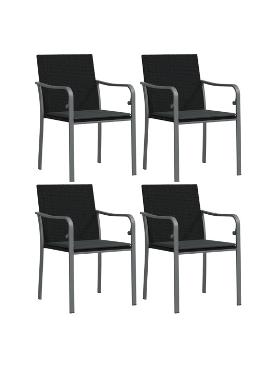 5-osaline aia söögimööbli komplekt istmepatjadega, rotang/teras