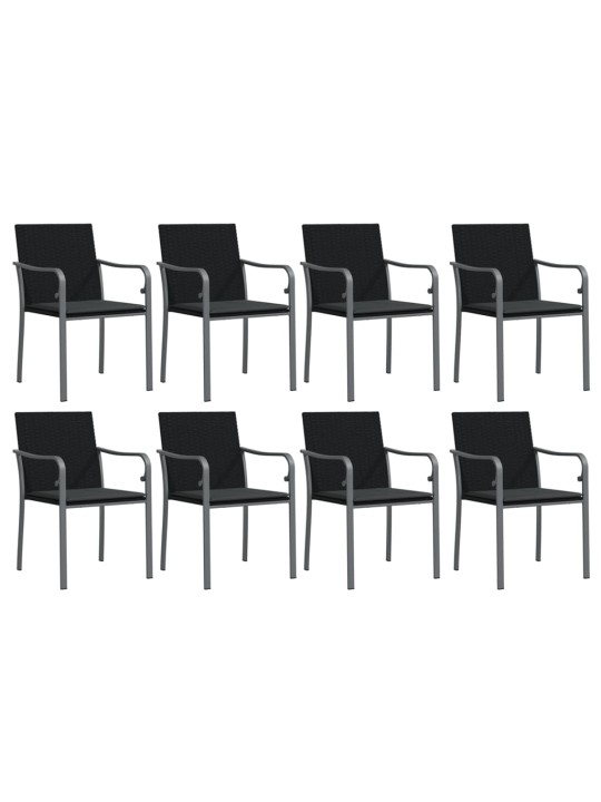9-osaline aia söögimööbli komplekt istmepatjadega, rotang/teras