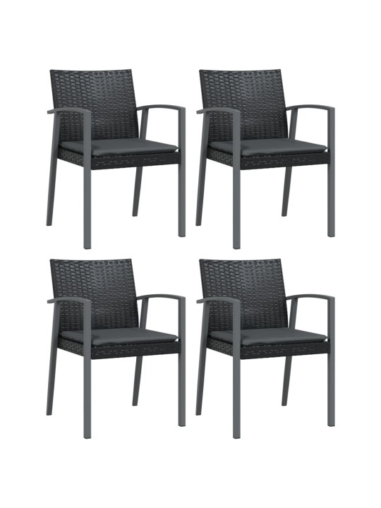5-osaline aia söögimööbli komplekt istmepatjadega, rotang/teras