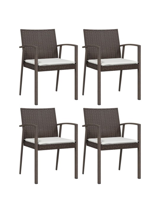 5-osaline aia söögimööbli komplekt istmepatjadega, rotang/teras