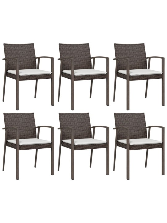 7-osaline aia söögimööbli komplekt istmepatjadega, rotang/teras
