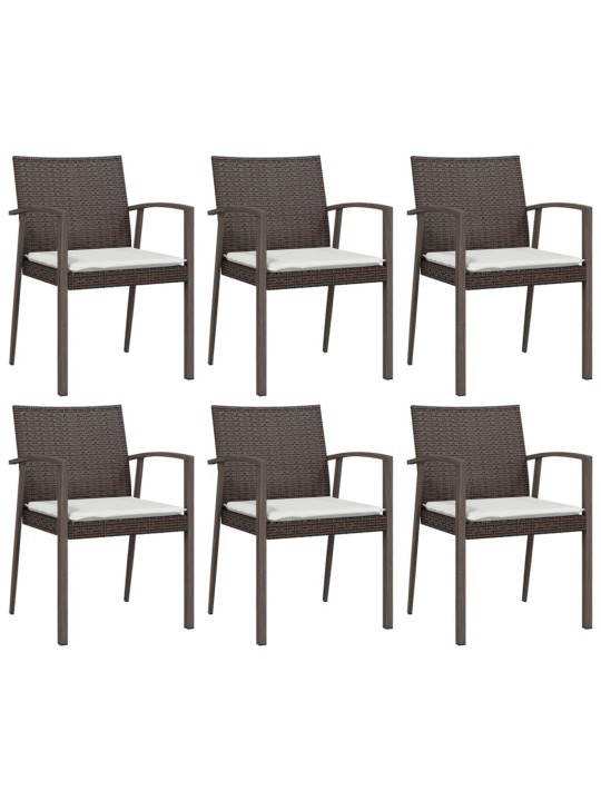 7-osaline aia söögimööbli komplekt istmepatjadega, rotang/teras