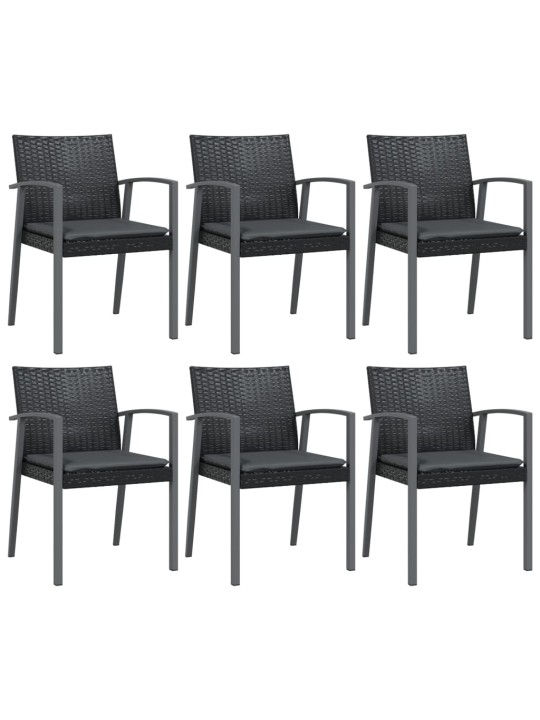7-osaline aia söögimööbli komplekt istmepatjadega, rotang/teras